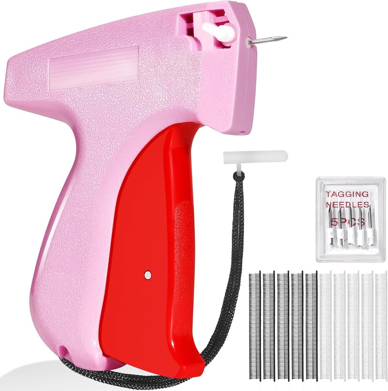 ANTAND Stitch Gun for Clothes, Tagging Gun for Clothing, Handheld Quick Sticky Sewing Micro Tag Gun Fixer Hemming Pants Tool Instantly, Includes 6 Needles and 1000 Fasteners (Peach) - Image 1